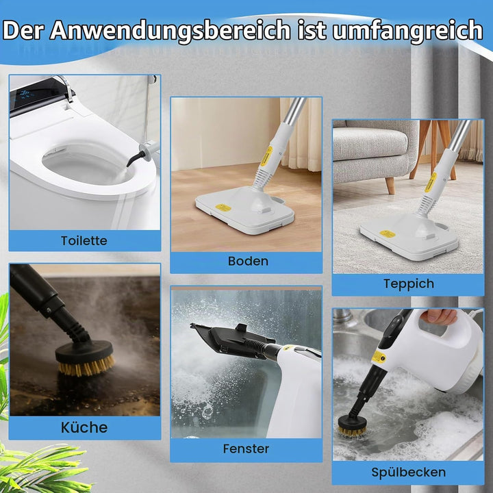 Dampfreiniger 1200W Dampfreiniger Handgerät, Mehrzweck Steam Cleaner Chemikalienfreier Handdampfrein