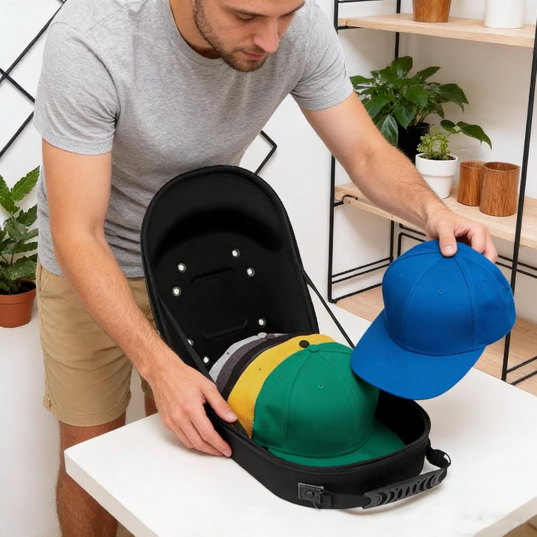 XSQD Baseball Cap Aufbewahrungs Box, Kann 6 Baseballkappen, Atmungsaktive und Verschleissfeste Hutbo