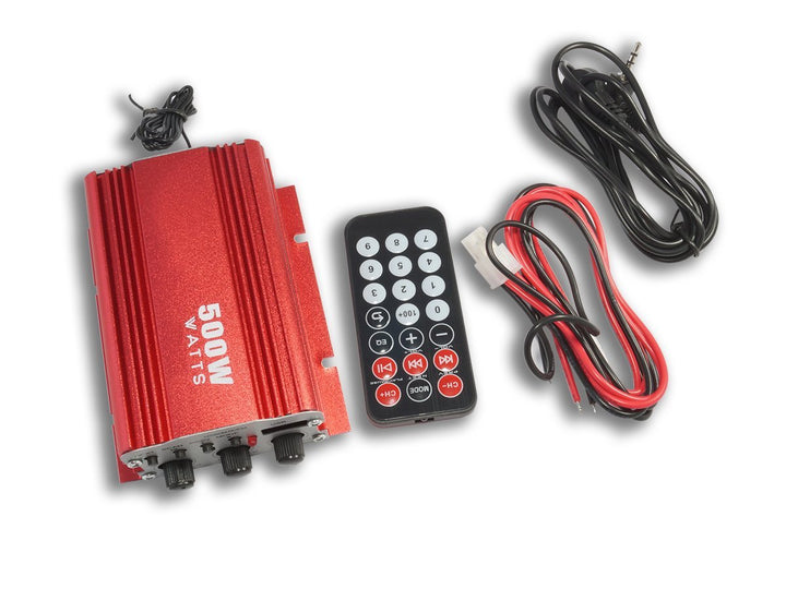 Kinter 95225137693 MA 700 Auto USB FM MP3 Verstärker mit Fernbedienung (2 Kanäle, 500 Watt, AUX)