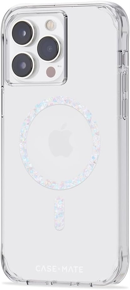 Case-Mate iPhone 14 Pro Max Hülle – Clear Twinkle Diamond [3 m Fallschutz] [Kompatibel mit MagSafe]