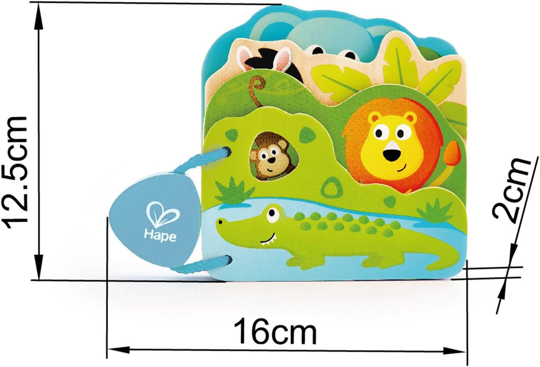 Hape International E0047 Baby-Buch Tiere in der Wildnis Display, Multicolored