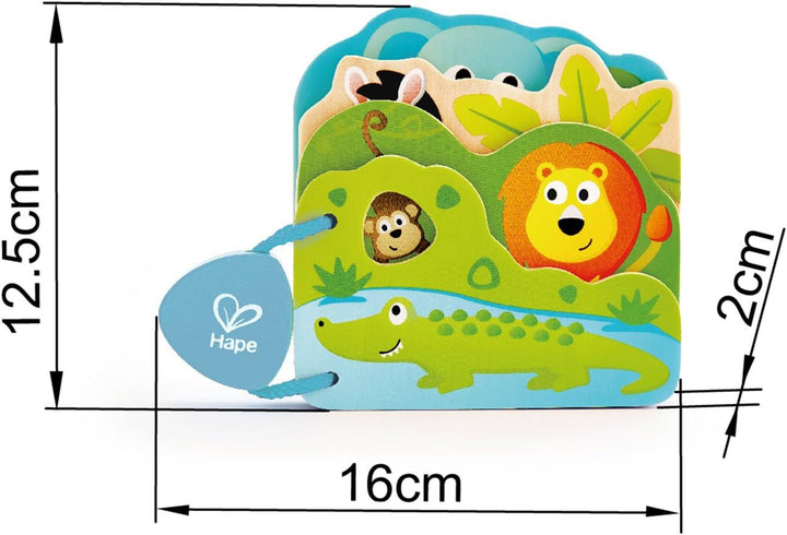 Hape International E0047 Baby-Buch Tiere in der Wildnis Display, Multicolored
