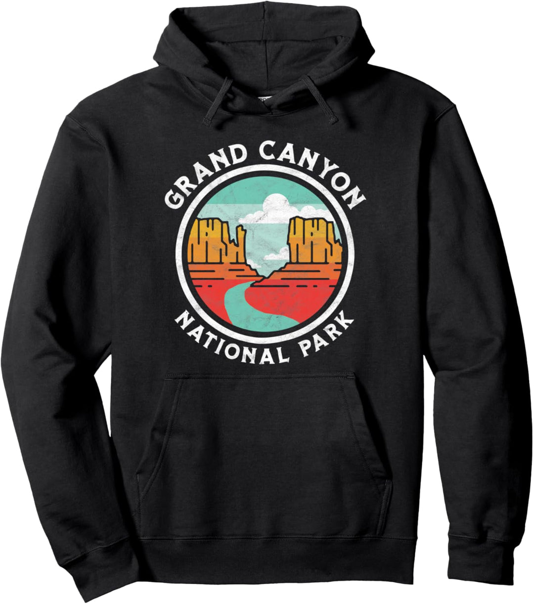 Grand Canyon Vintage Seal Souvenir Retro Graphic Pullover Hoodie