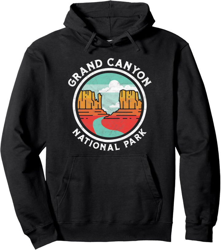 Grand Canyon Vintage Seal Souvenir Retro Graphic Pullover Hoodie