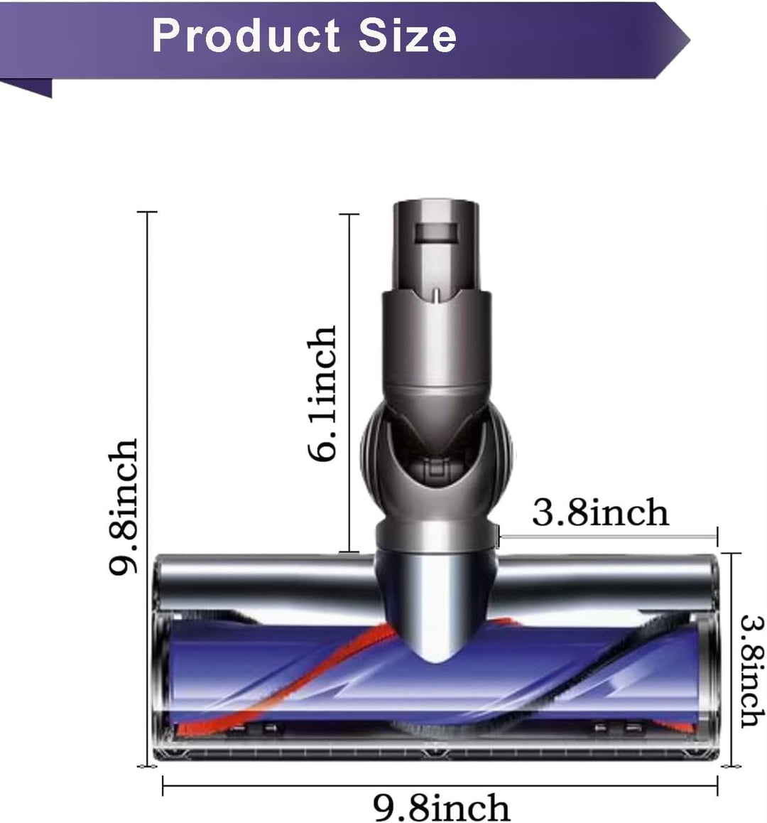 Ersatzbürstenkopf für Dyson V12 Detect Slim und V10 Digital Slim, mit austauschbarem Direktantriebsr