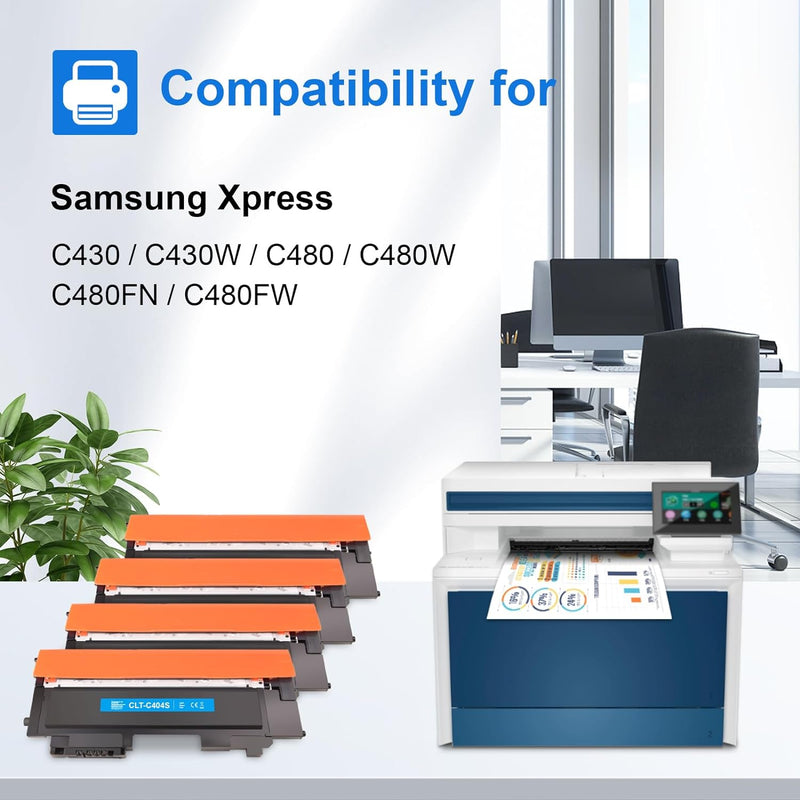 MyCartridge CLT-P404C CLT-404S Toner Kompatibel für Samsung Xpress C480W C480FW C430W C480FN C48X Er