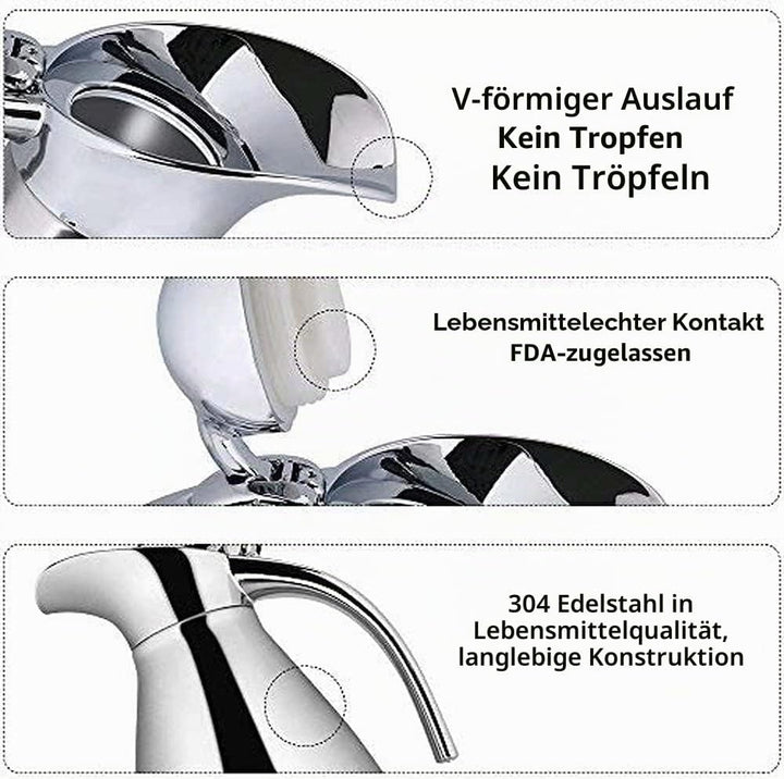 Luvan 2.0 L Kaffeekanne,304 Edelstahl Edelstahl Thermokaraffe,Doppelwand Vakuum Isolierte,Kaffee The