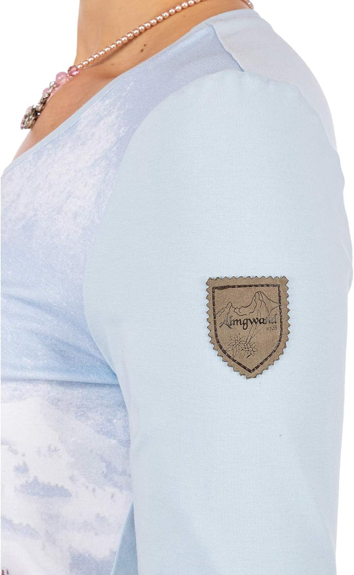 Almgwand Damen Grillhofalm Longsleeve, hellblau
