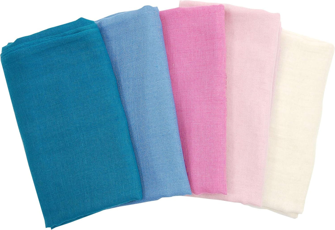 Bovari Pashmina Kaschmir Schal Damen - 70% Kaschmir 30% Seide - extra leicht/dünn - Sommerschal - 20