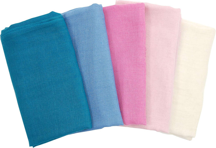 Bovari Pashmina Kaschmir Schal Damen - 70% Kaschmir 30% Seide - extra leicht/dünn - Sommerschal - 20