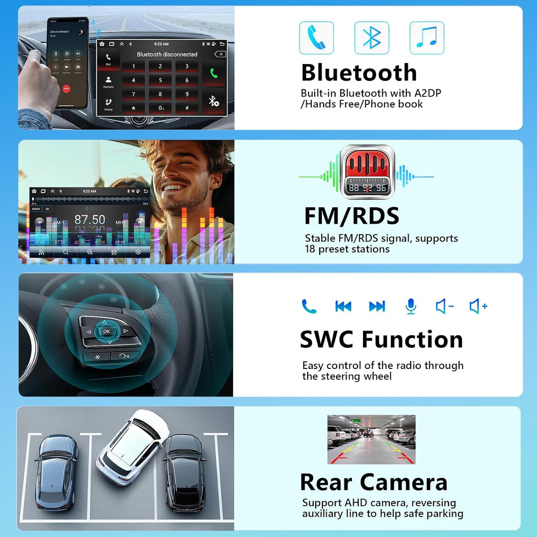 2GB+64GB 8 Core Autoradio für Fiat Bravo 2008-2013 mit Wireless Carplay Android Auto, Android Car St