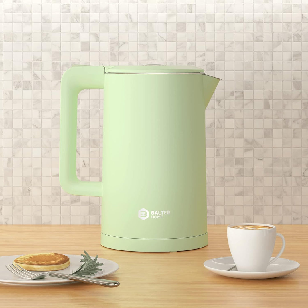 Balter Wasserkocher Edelstahl WK-4, 1,7 Liter, elektrischer Wasserkocher, Doppelwand Design, BPA fre