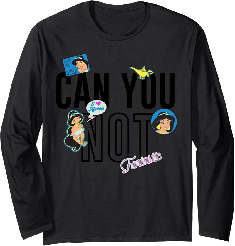 Disney Aladdin Jasmine Can You Not Sticker Collage Langarmshirt