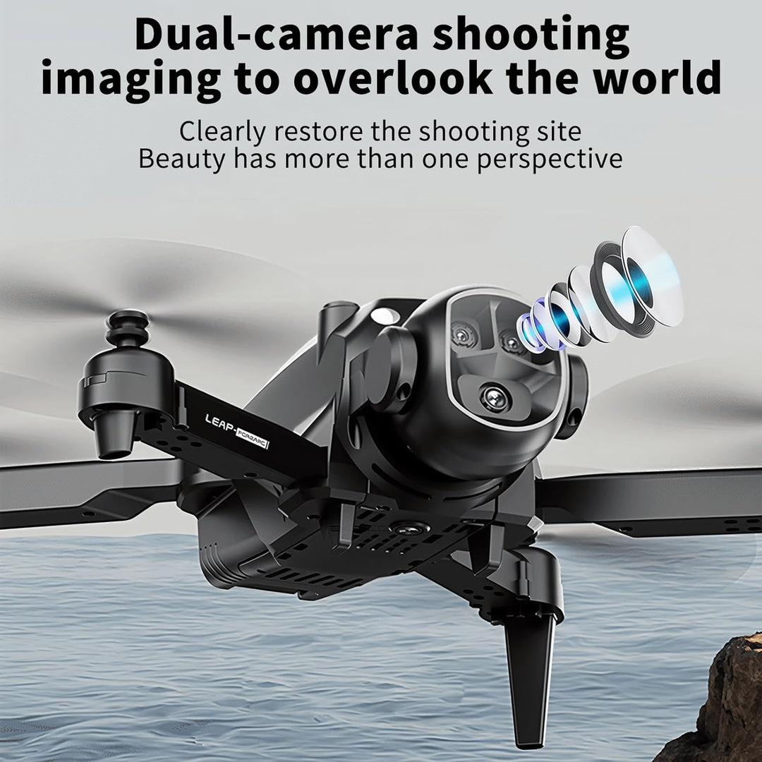 OBEST Drohne mit Kamera und VR Brille, Faltbare Mini FPV Drone mit Dual Kamera, 360° Rolle, Headless