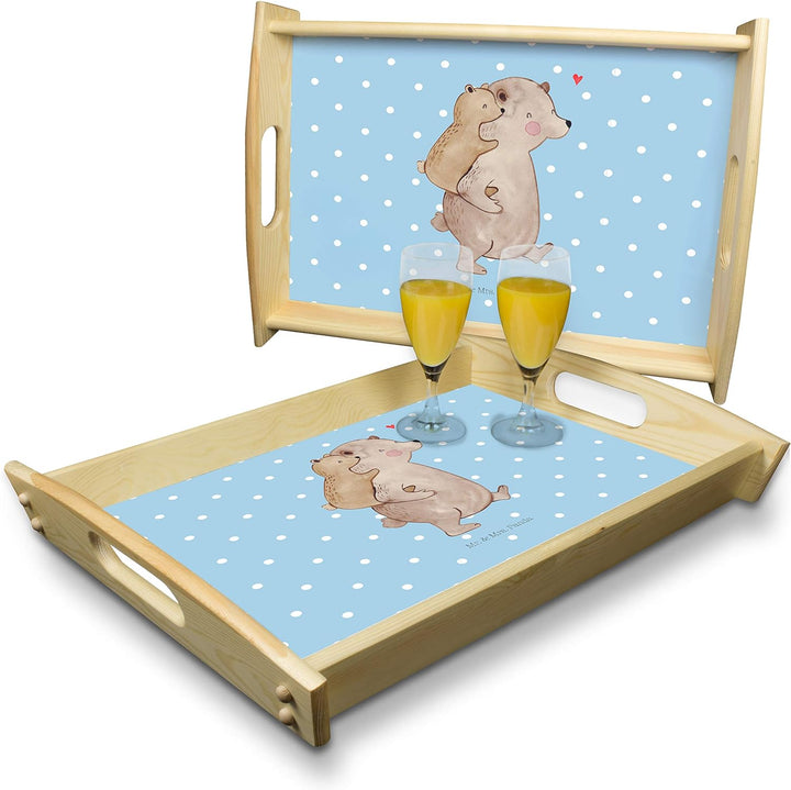 Mr. & Mrs. Panda Serviertablett Papa Bär - Geschenk, Danke Papa, Mama, Vatertag, Vati, Weltbester Pa