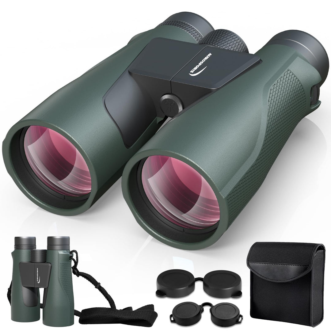 15x56 HD Fernglas Erwachsene - Aurosports Large View Fernglas mit klaren Low Light Vision - Leichtge