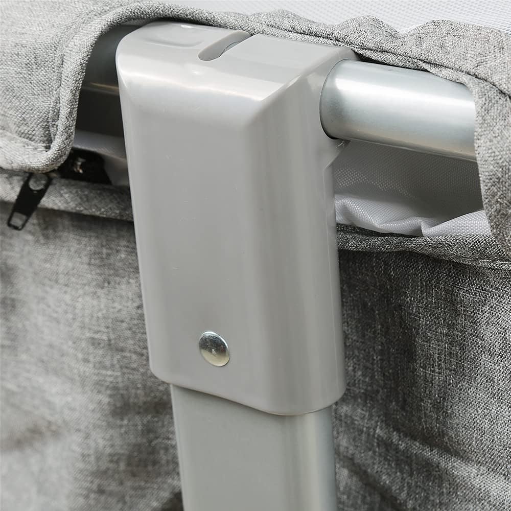 OHMG Beistellbett für Neugeborene, mit Moskitonetz, Babywiege an der Seite des Bettes, höhenverstell