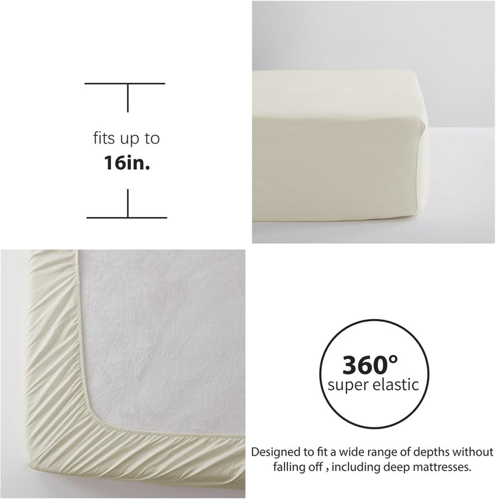 Zzlpp Queen-Bettwäsche-Set, 7-teilig, hellgelbes Seersucker-Bett in Einer Tasche mit Steppdecke, 2 K