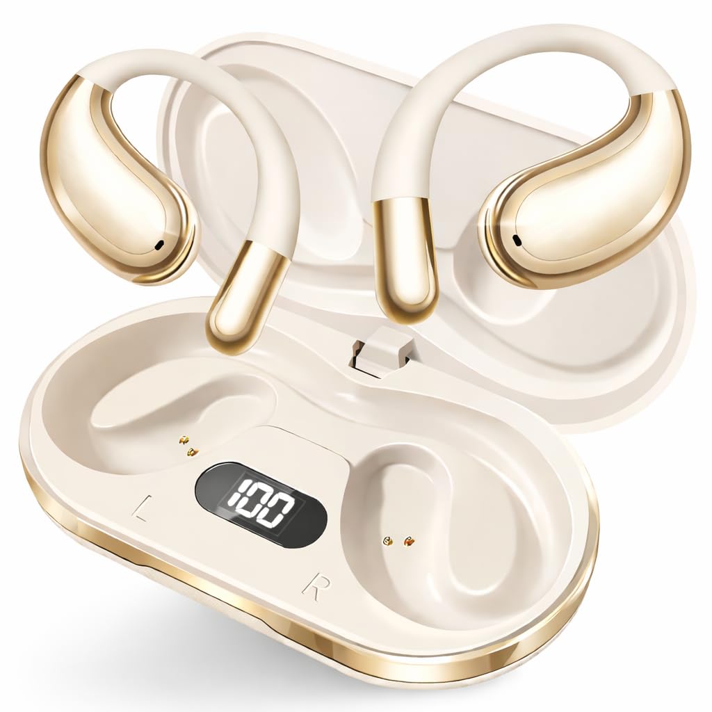 Open Ear Bluetooth Kopfhörer, Sport Ohrhörer mit Ohrbügel, Bluetooth 5.4, IPX7 Wasserdicht, 50 Std.