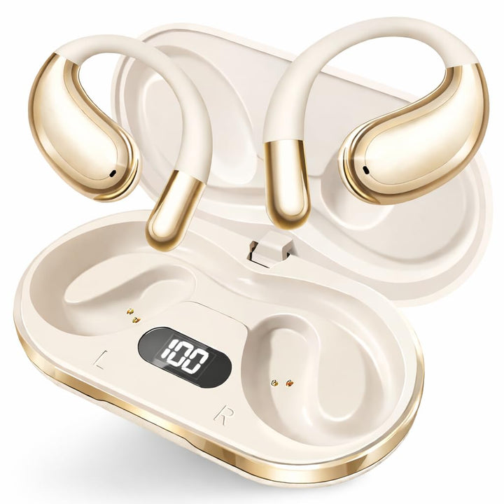 Open Ear Bluetooth Kopfhörer, Sport Ohrhörer mit Ohrbügel, Bluetooth 5.4, IPX7 Wasserdicht, 50 Std.