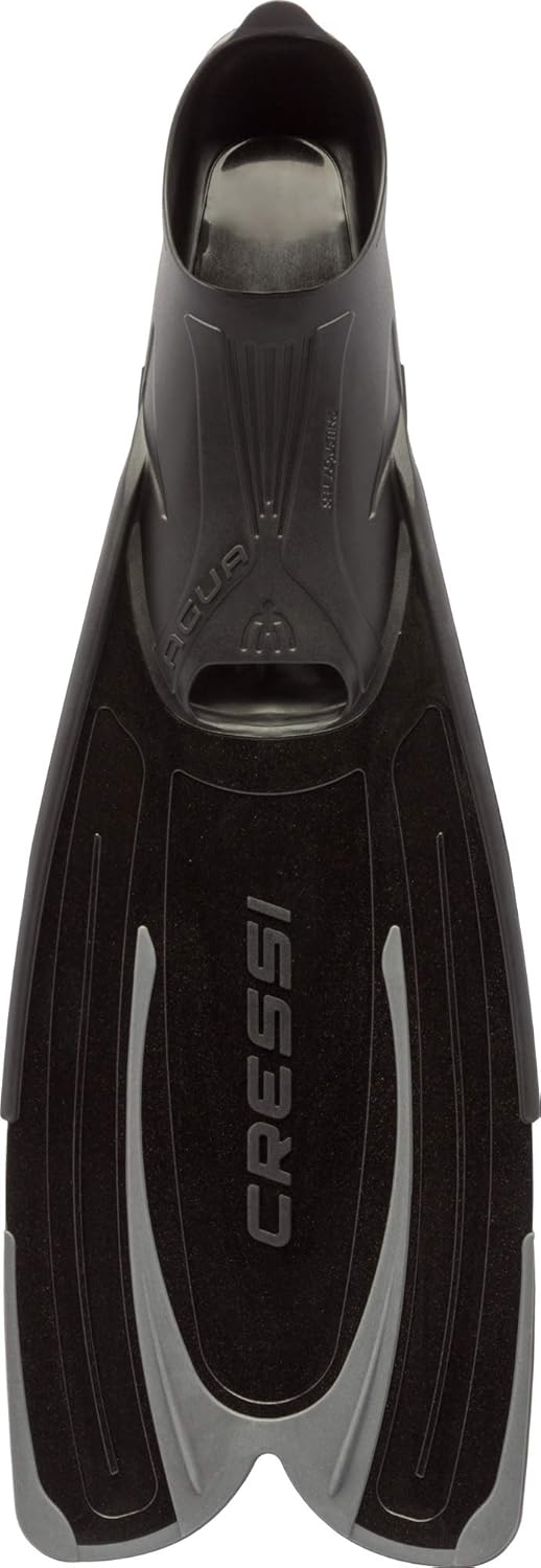 Cressi Agua Premium Flossen Self Adjusting zum Tauchen, Apnoe, Schnorcheln und Schwimmen Schwarz 39/