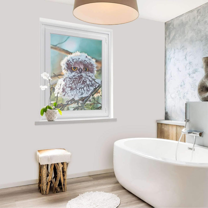 Fenster-Folie Sichtschutz I Folie für Fenster Deko - Fensterbild selbstklebend I Deko für Bad, Küche