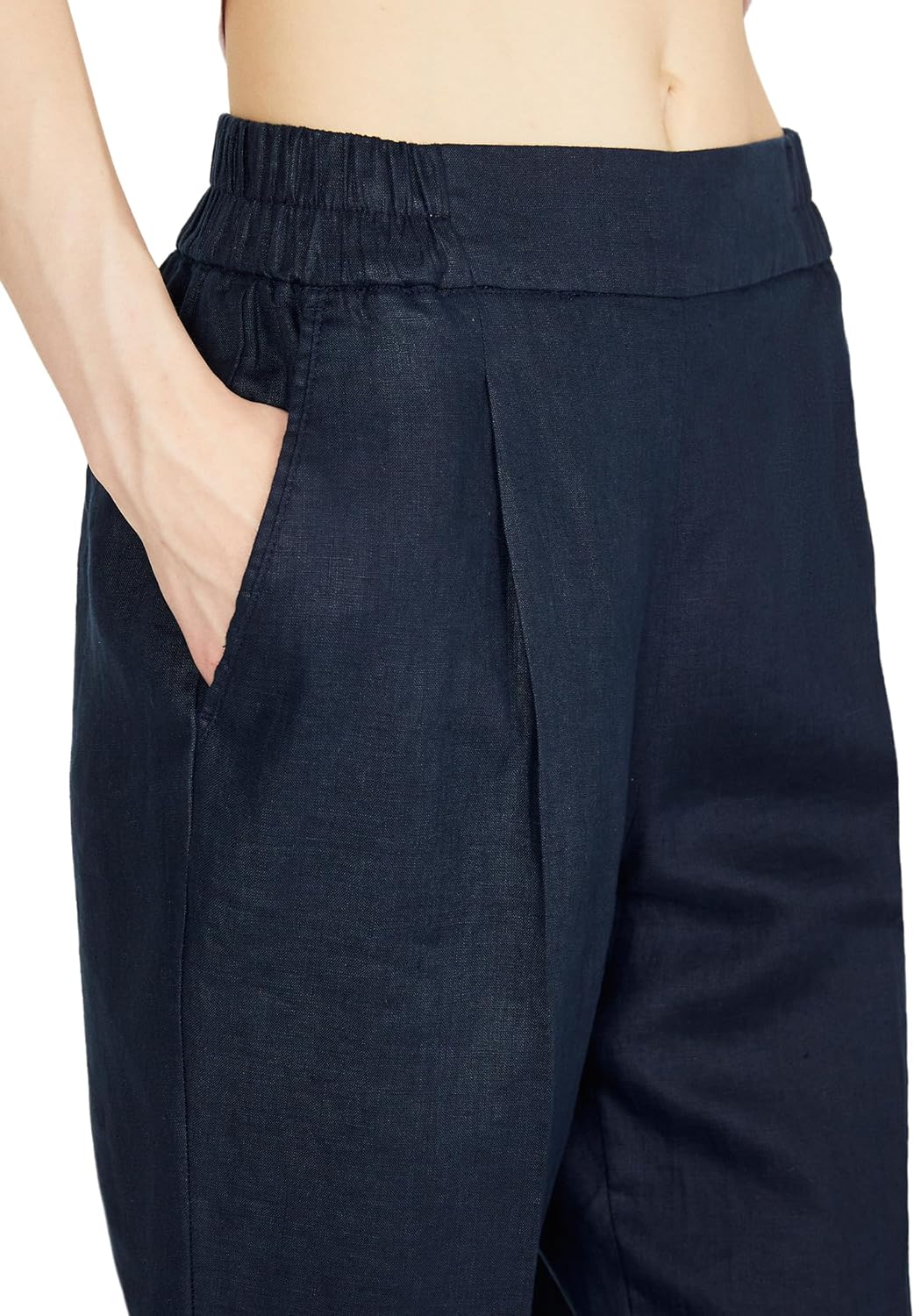 Sisley Womens Trousers 4AGHLF00S Pants, Dark Blue 06U, 34
