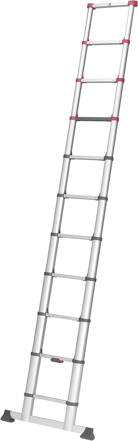 (L) HAILO 7113-132 - Escalera telescópica de aluminio FlexiLine 380 de 13 peldaños