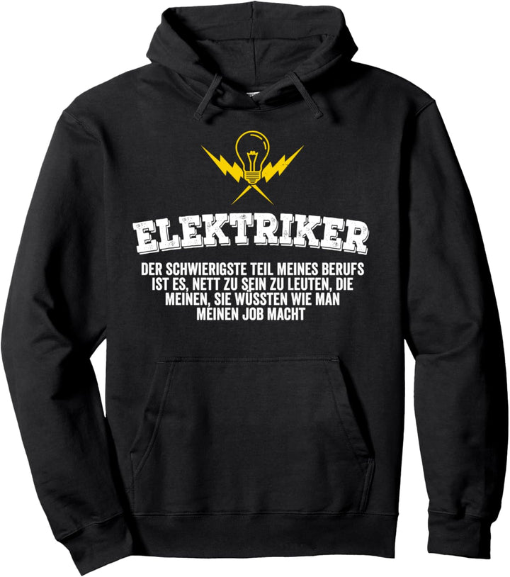 Elektriker Lustiger Spruch Elektroniker Elektromeister Pullover Hoodie