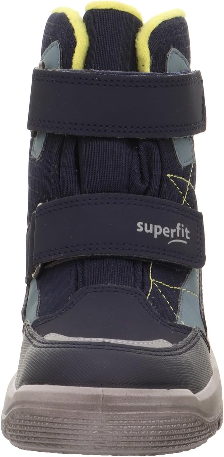 Superfit Jungen Mars Warm Gefütterte Gore-tex Schneestiefel 34 EU Weit Blau Gelb 8020, 34 EU Weit Bl