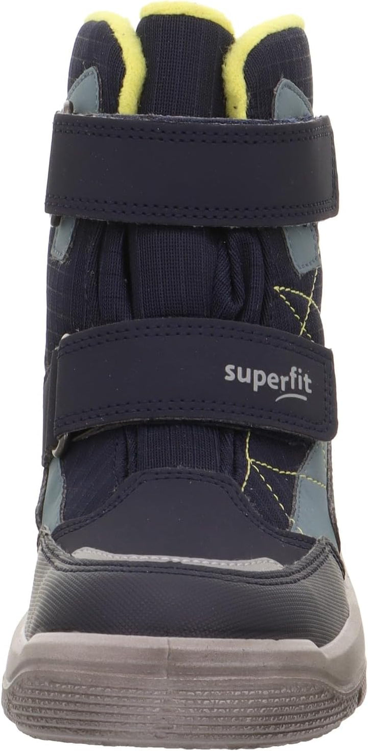 Superfit Jungen Mars Warm Gefütterte Gore-tex Schneestiefel 34 EU Weit Blau Gelb 8020, 34 EU Weit Bl