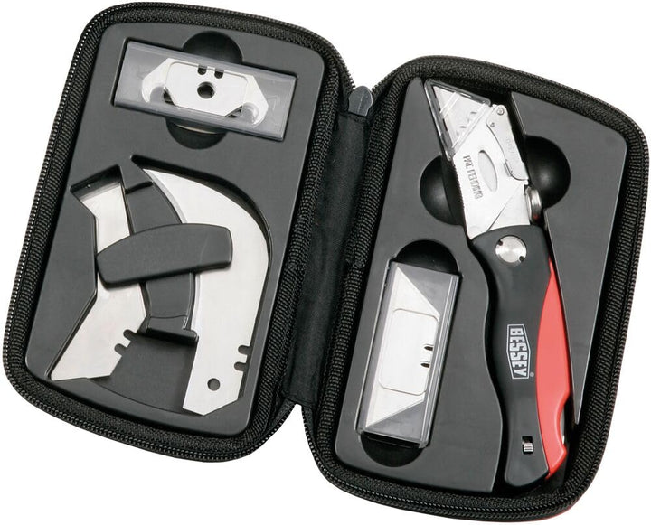 BESSEY Messer-Set DBKPH-SET, 1 x DBKPH-EU, 15 x Trapezklingen DBK-T, 5 x Hakenklingen DBK-H, 2 x Lin