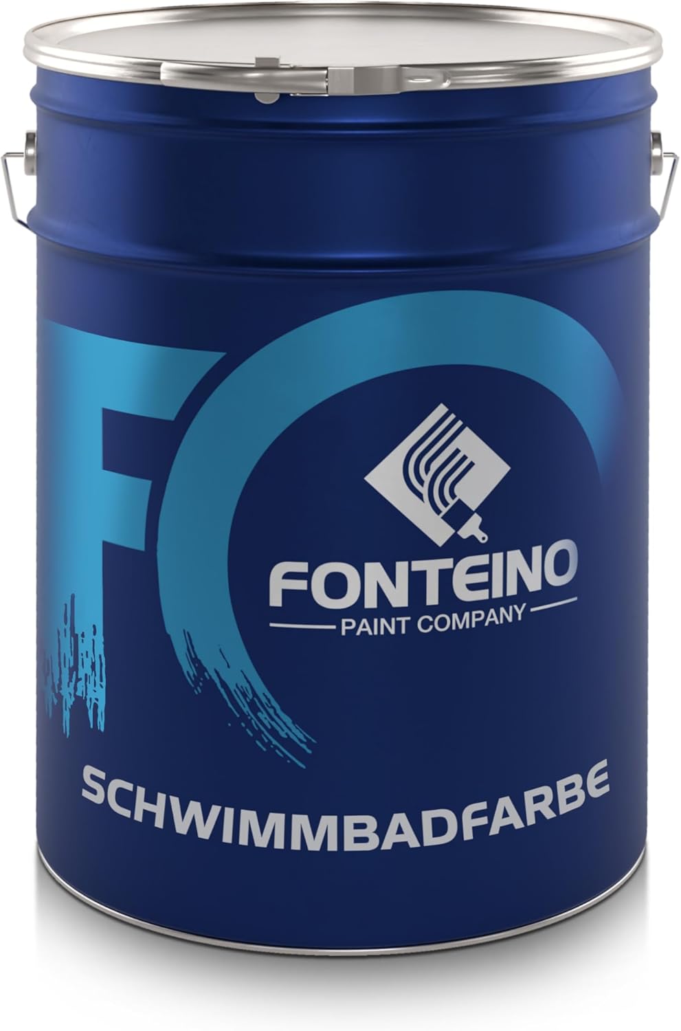 Fonteino Poolfarbe Schwimmbadfarbe Poolbeschichtung Schwimmbeckenfarbe Blau 2.5L 2.5 l (1er Pack), 2