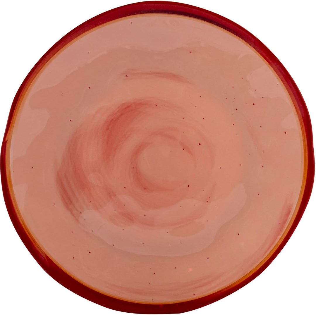 Bo-Camp Melamin Geschirr Set Halo Camping Essgeschirr Reise Picknick Teller Rot, Rot