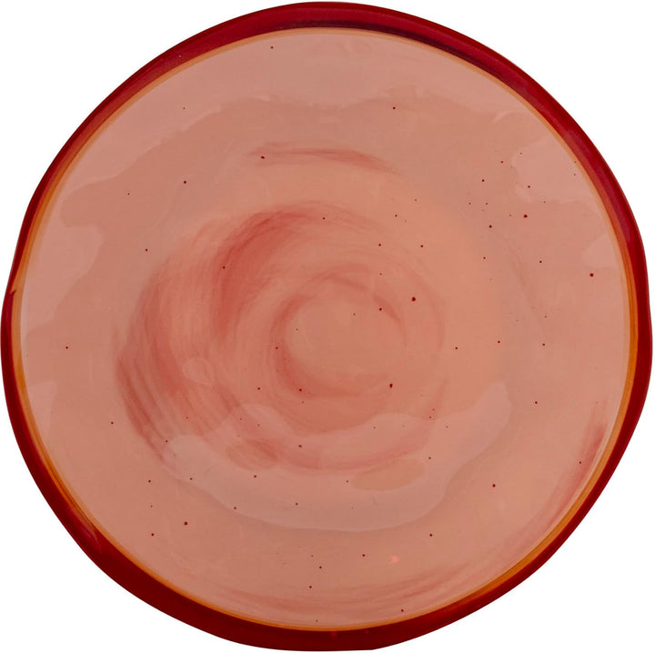 Bo-Camp Melamin Geschirr Set Halo Camping Essgeschirr Reise Picknick Teller Rot, Rot
