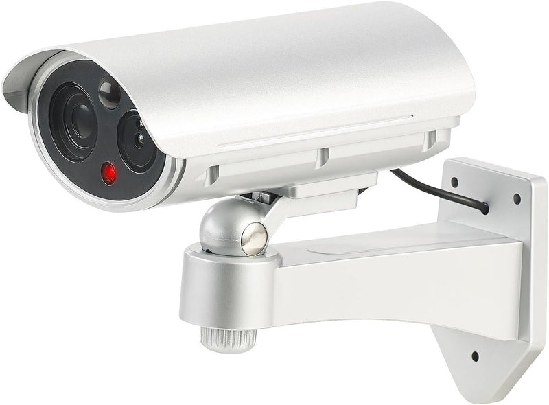 VisorTech Kamera-Dummys aussen: 2er-Set Überwachungskamera-Attrappen, Bewegungsmelder, Alarm-Funktio