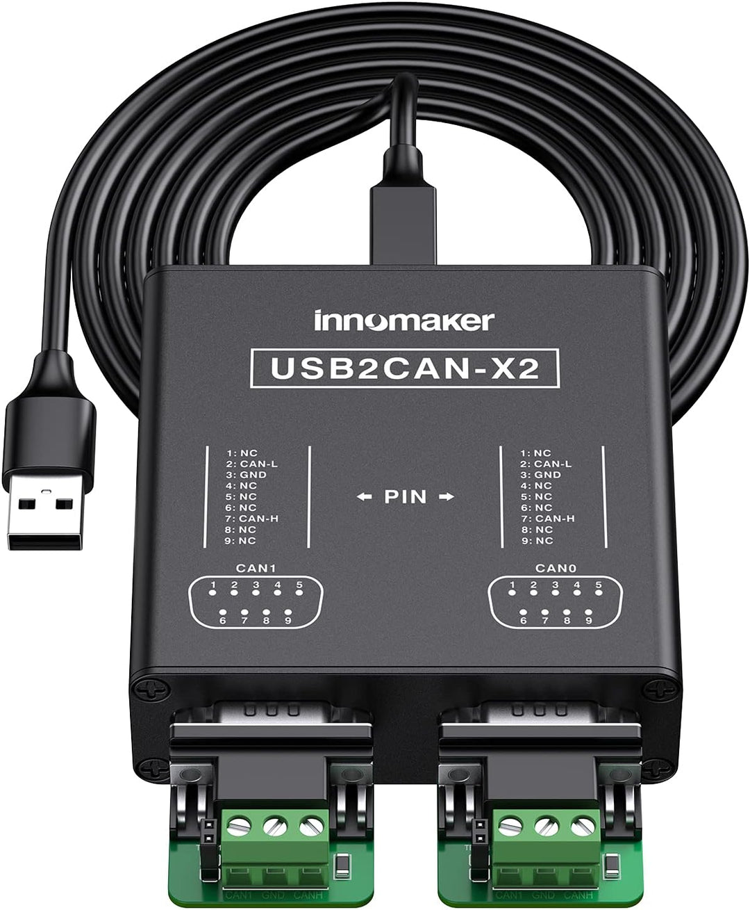 Dual Channels USB to CAN Converter for Raspberry Pi4/Pi3B+/Pi3/Pi Zero(W)/Jetson Nano/Tinker Board/A