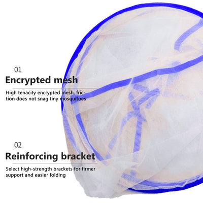 Fafeicy Mini Faltbares Moskitonetz für den Kopf, Ultraleichtes Moskitonetz, Zelt für Bettwäsche, Cam