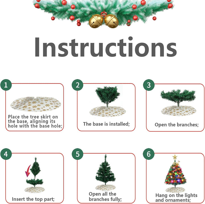 Mini Weihnachtsbaum, 24 "/60cm Tischplatte künstlicher Weihnachtsbaum mit Ornamenten & LED-String-Li