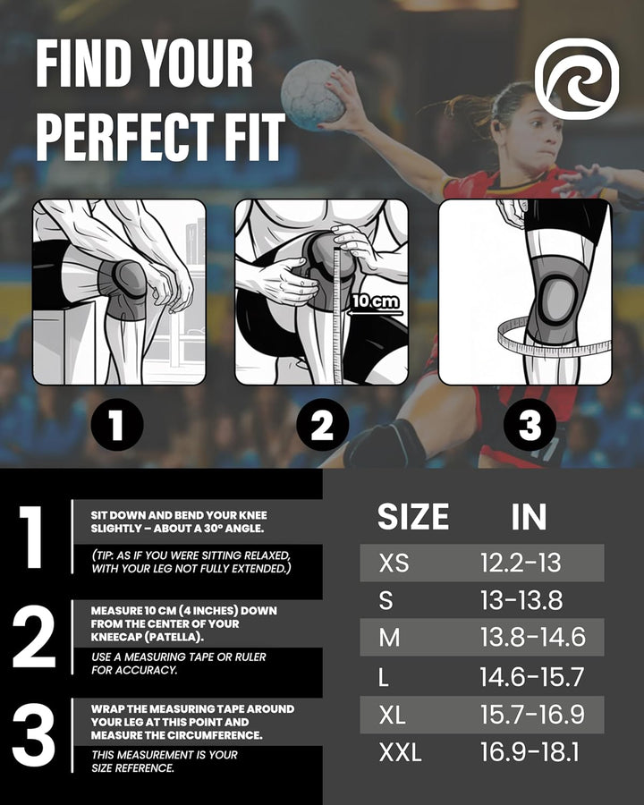 Rehband Knieschützer für Volleyball, Handball & Hallensport, Neopren Knieschoner komfortabel & engan