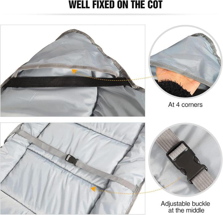 REDCAMP XL Weich Campingbett Feldbettauflage,Martratze für Feldbett Klappbar 190 x 75 cm,Bequem Gut