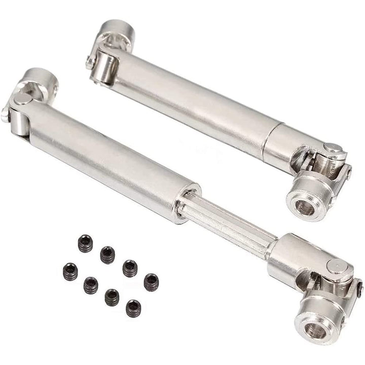 2 Stück Universal-Edelstahl-Mittelantriebswelle Dogbone 110 mm-155 mm, Upgrade passend für Tamiay RC
