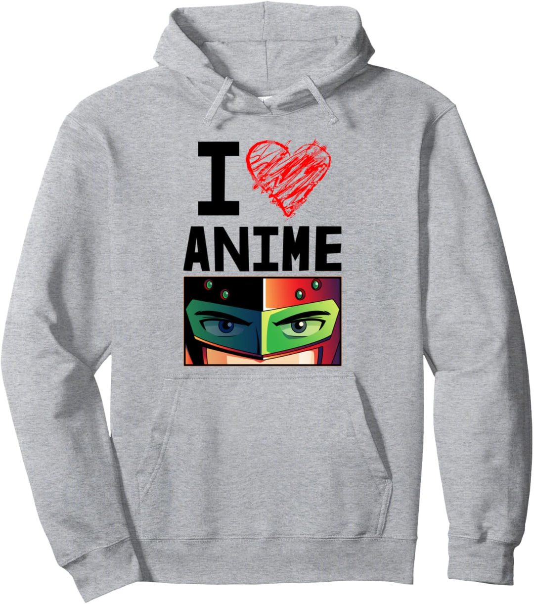 Ich liebe Anime Lustiges Gesicht Liebe Animation Pullover Hoodie
