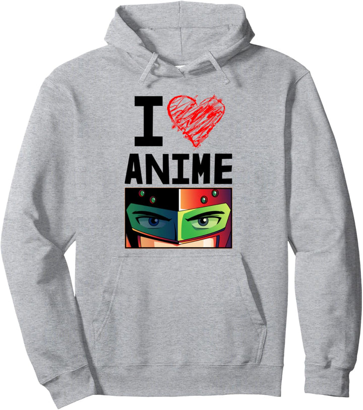 Ich liebe Anime Lustiges Gesicht Liebe Animation Pullover Hoodie