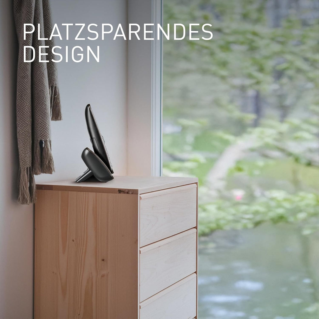 Panasonic KX-TG6821GA DECT Schnurlostelefon mit Anrufbeantworter (strahlungsarm, Eco-Modus, GAP Tele