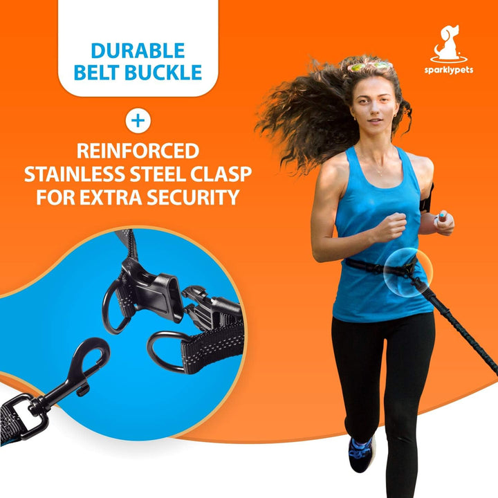 Joggingleine für Hunde zum Laufen, Joggen, Wandern | 2 in 1 Joggingleine und Normale Hundeleine für