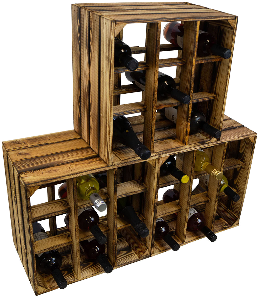 Kistenkolli Altes Land Weinregal Mix Regalkiste Flaschenablage Weinregal Apfelkiste/Weinkiste Weinsc