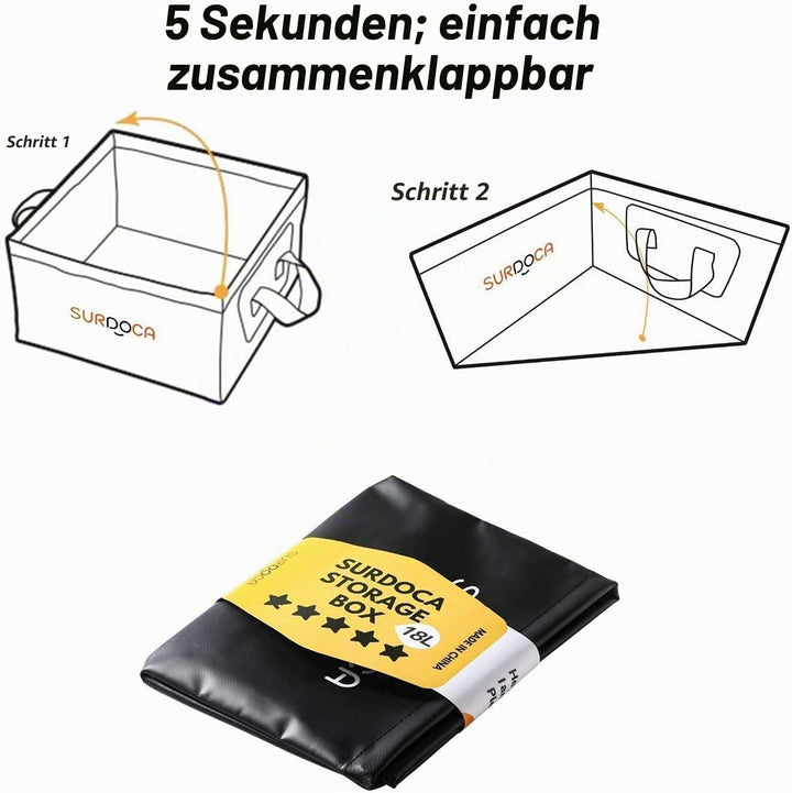 SURDOCA Multifunktionale Faltbare Aufbewahrungsbox Kofferraum Organizer, Vollständig Wasserdicht, Fa
