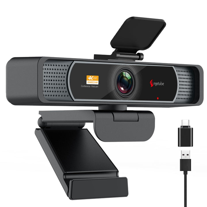 Angetube 914Max 4K Webcam - Streaming-Kamera für PC mit 120° Weitwinkel, PDAF Autofokus, Dual-Mikrof