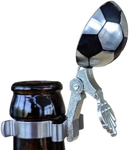 KING Flaschendeckel Zinn, Bierflasche Zinn Deckel, Bierflaschendeckel, Fussball, Ball, FD-11